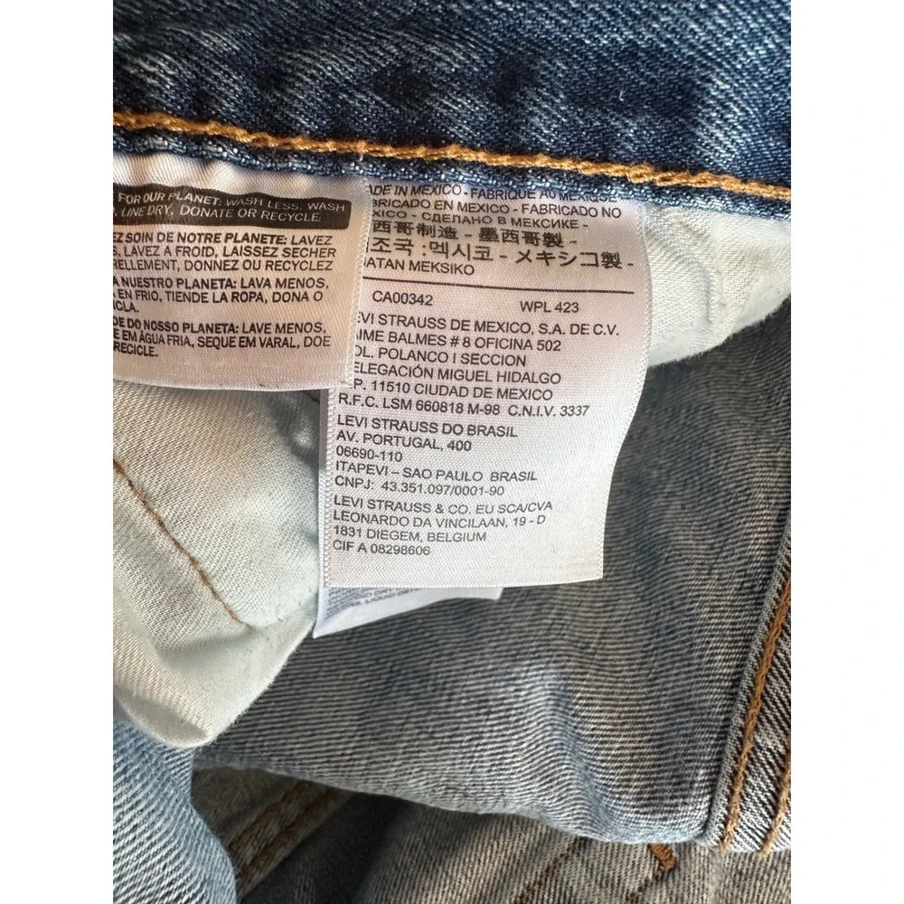 Levis 501 Original Fit Mens Blue Jeans Medium Wash Straight Leg Denim 36x32